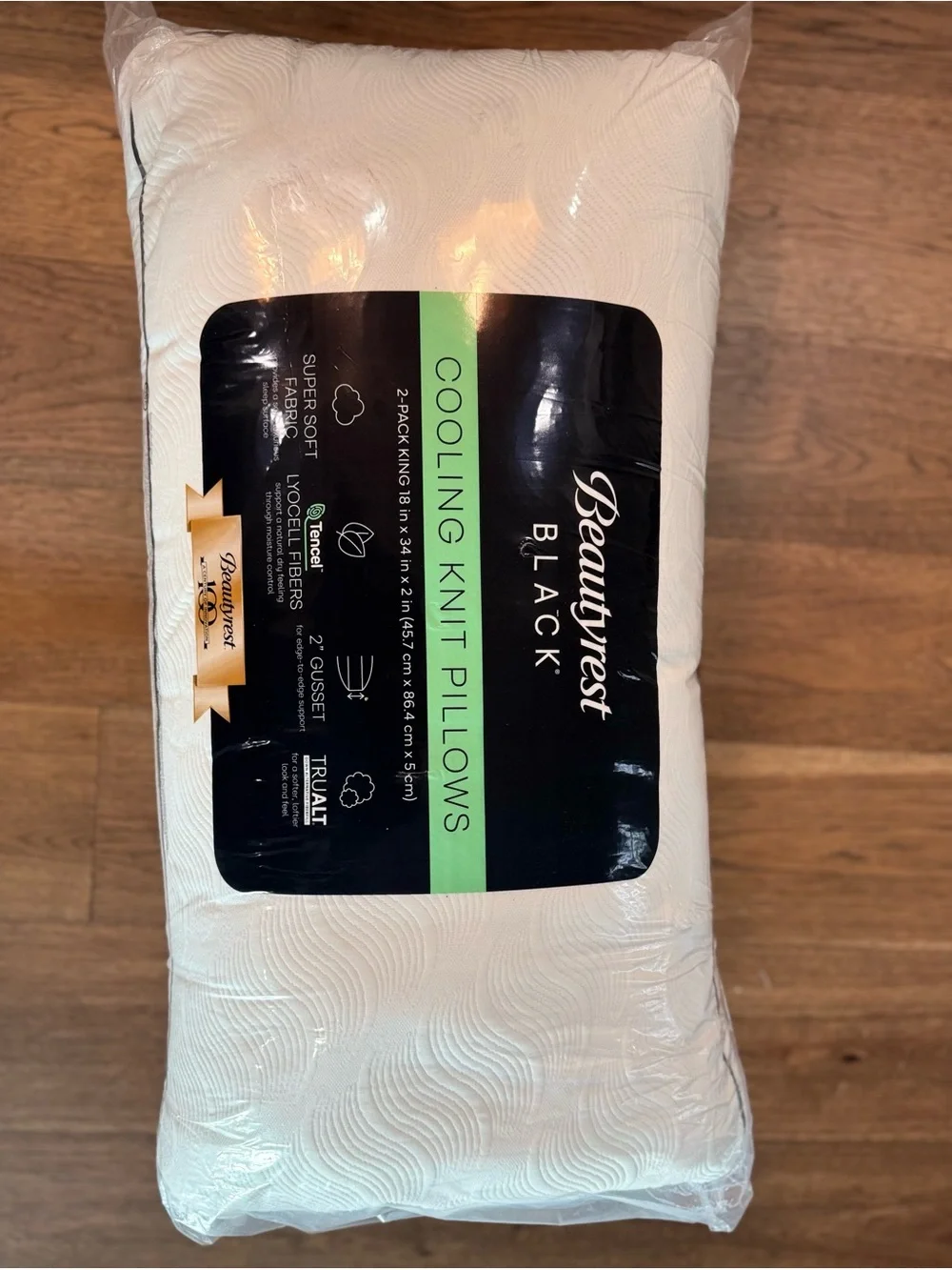 BEAUTYREST BLACK‎ 2pk Luxurious Down Alternative Pillows